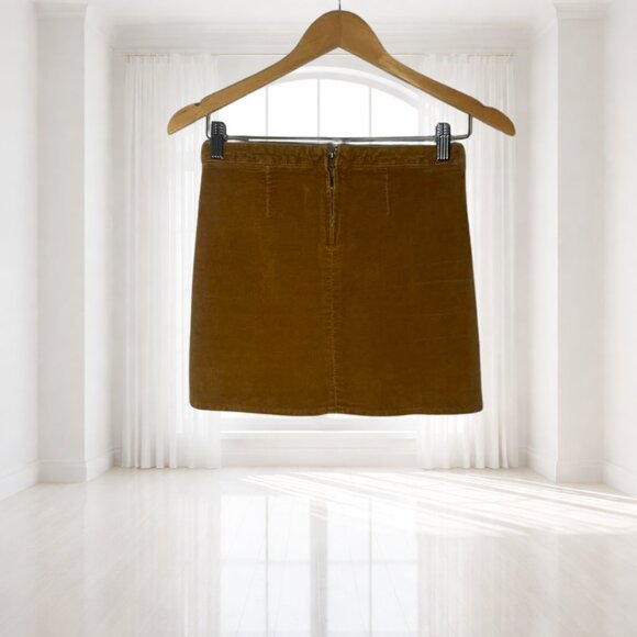 Brandy Melville Faux Suede Mini Skirt Size Small Boho Y2K Soft Stretch - Picture 3 of 10